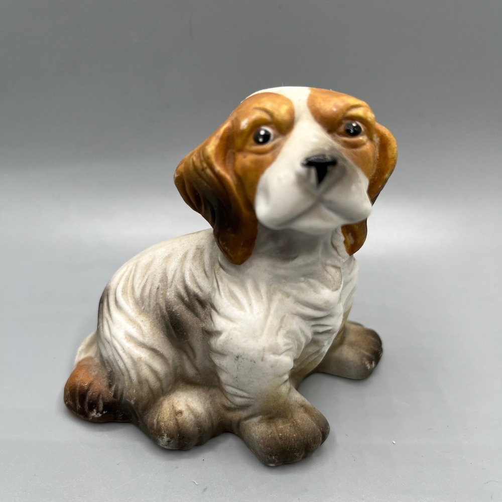 Vintage Ceramic Dog‎ Figurine Cocker Spaniel Puppy Made in China Decor